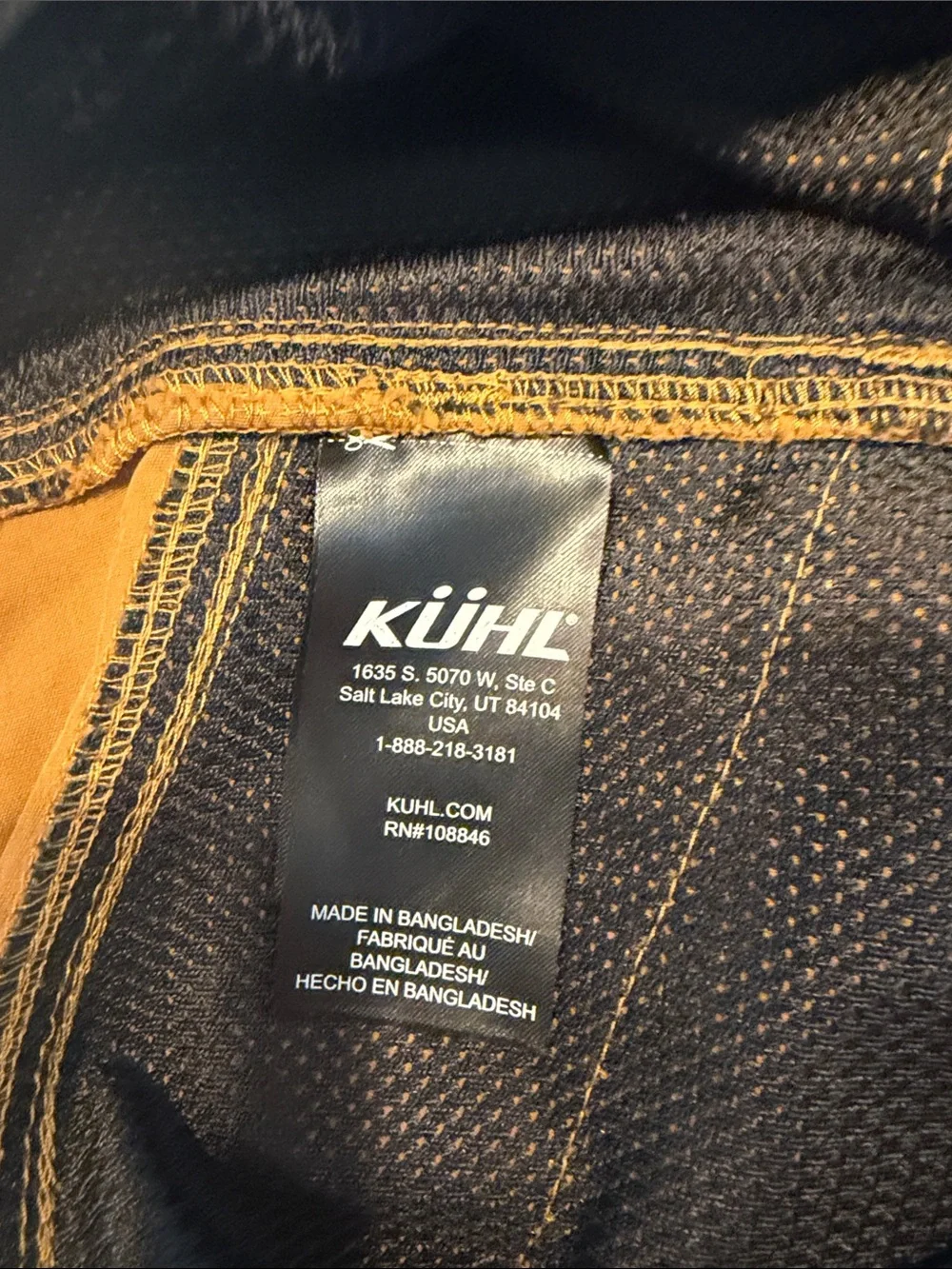 Men's Kuhl Casual Stretch Pants - Dark Mustard/Gold color Size 36x30 like new